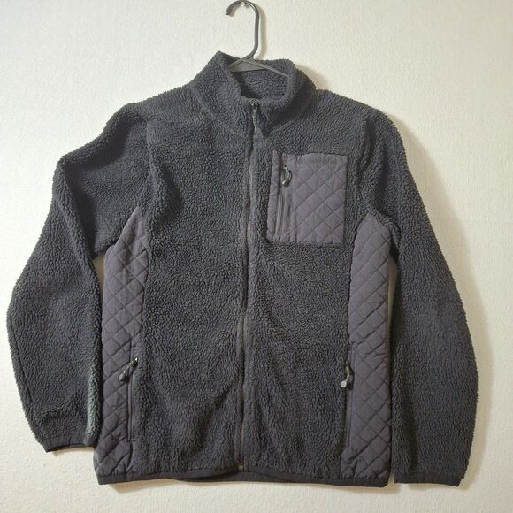 Vineyard Vines Men’s Sherpa Fleece Small Black Full Zip Pullover Jacket - Picture 1 of 8